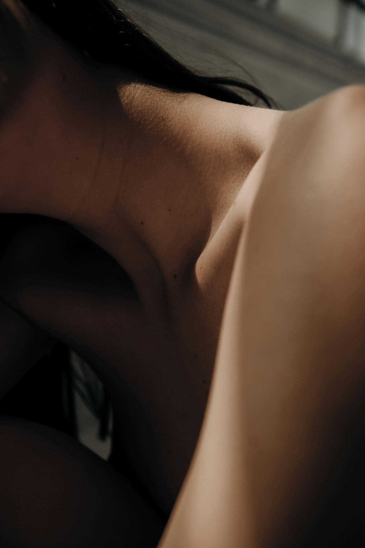 Close-up portrait in soft, warm light